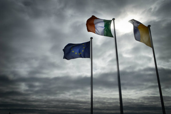 Ireland and EU Flag