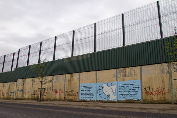 Peace wall in Belfast