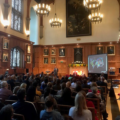 a crowd of over 200 people in attendance for the feeding nine billion debate at Queen's