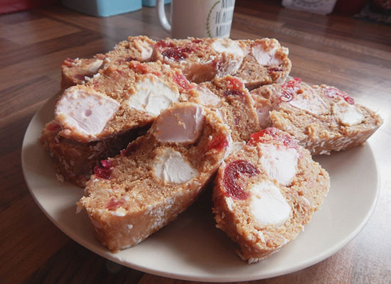 Plate of 'fifteen' traybakes