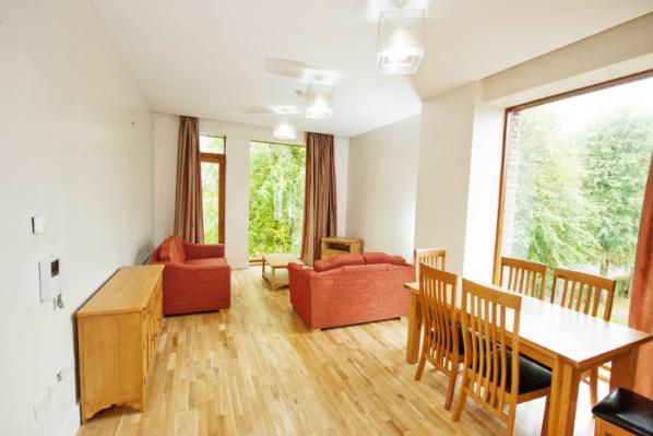 Living room and dining area