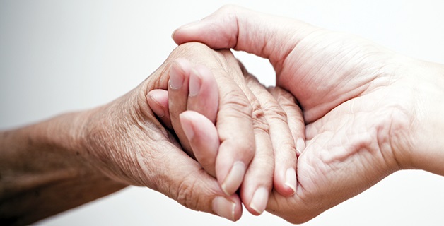 Nursing palliative care hands