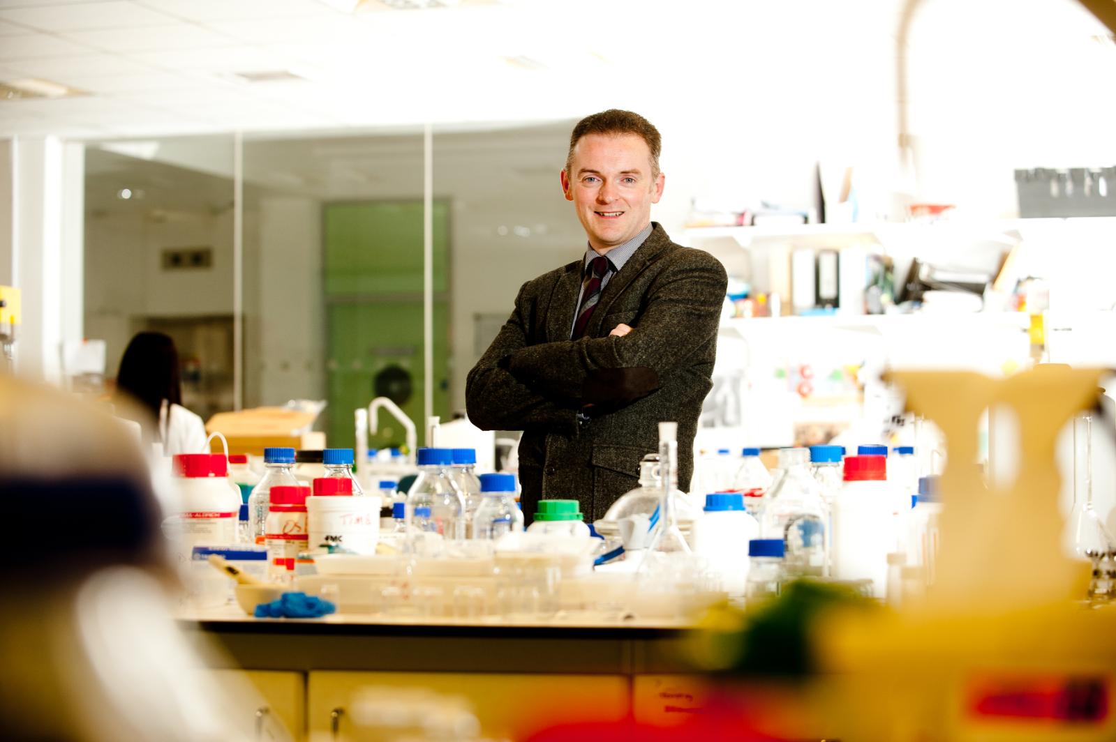 Professor Ryan Donnelly in lab