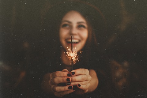 sparkler girl