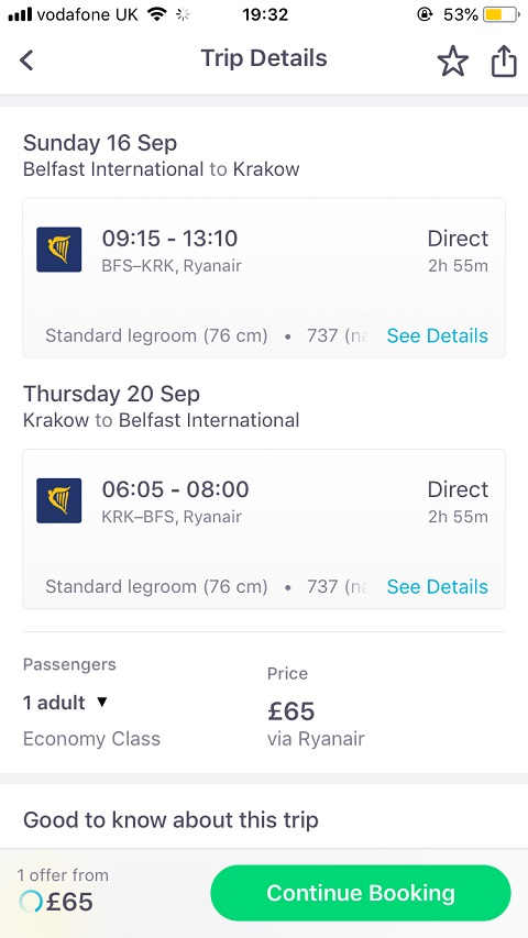 Krakow flights