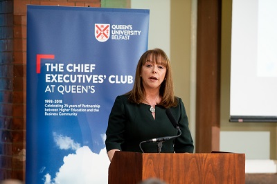 Host for the Declan Kelly Leadership Lecture on behalf of the Chief Executives' Club at Queen's and Queen's University Management School; Professor Nola Hewitt-Dundas
