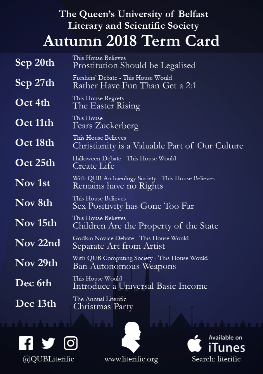 Literific debate schedule