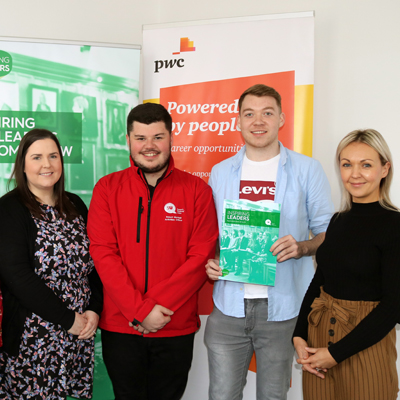 PwC partners with Queen's Students' Union to sponsor 'Inspiring Leaders' training programmes.