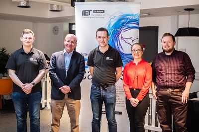 Michael Jennings (Ulster University), Frank Kirkland (Rolls-Royce), Brendan Digney - Chair, Margaret Taggart and Alan Ferguson (all Queen's University Belfast) 