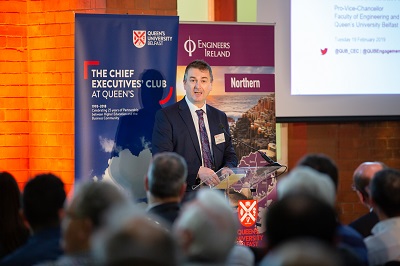 Professor Mark Price, Pro-Vice-Chancellor for the Faculty of Engineering and Physical Sciences welcoming the audience and introducing the 18th Annual Sir Bernard Crossland Lecture