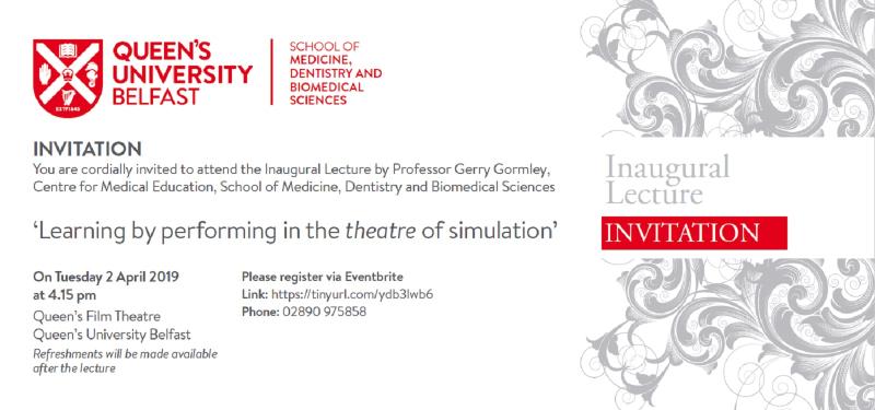 Inaugural Lecture Invite