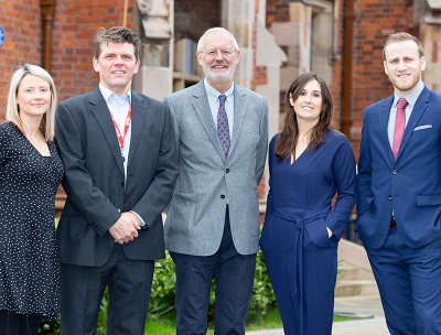 Joanne Mallon, Business Engagement QUB; David Paulson, Professor of Practice, QUB; Professor John Bratton; Dr Joanne Murphy, QUB; Robbie McGreer, Business Engagement QUB