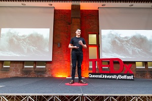 'Spread Too Thin? Deep Not Wide is the Answer' MA English and Creative Writing student Matthew Thompson at TEDxQueensUniversityBelfast on Thursday 23 May 2019