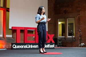 'What would happen if we were all Narcissists?' asks Psychology student Delfina Bilello at TEDxQueensUniversityBelfast on Thursday 23 May 2019