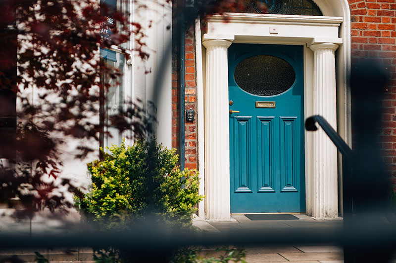 Blue door university street