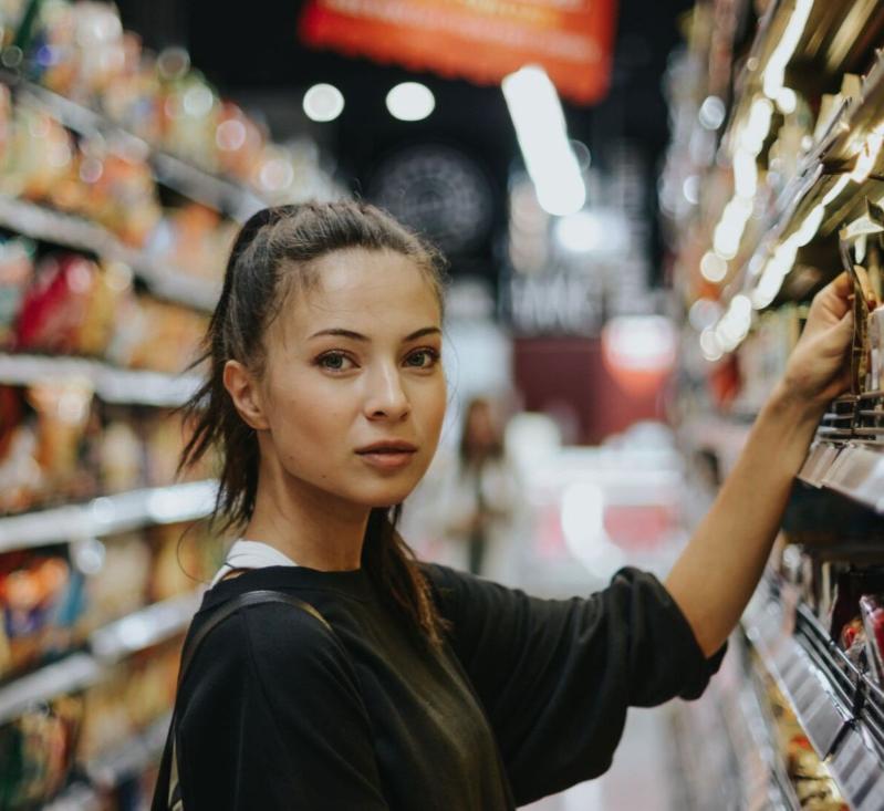 Woman in a supermarket