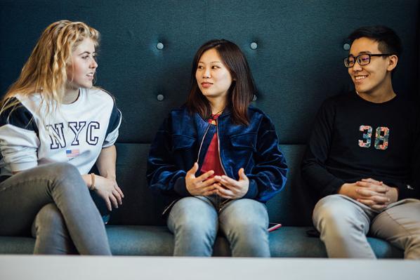 Students in the Students' Union social space