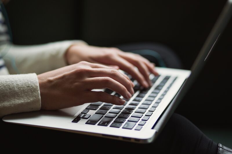 Woman on a laptop