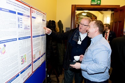 PhD research posters from the School of Electronics, Electrical Engineering and Computer Science were on display at the reception prior to the 19th Annual Sir Bernard Crossland Lecture