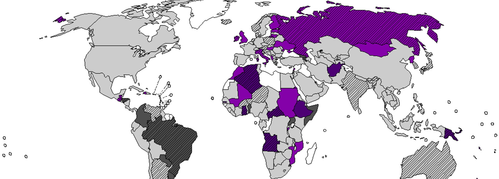 Map showing world-wide iodine-deficiency