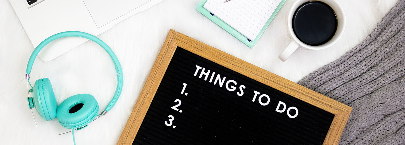 To-do list on a small blackboard