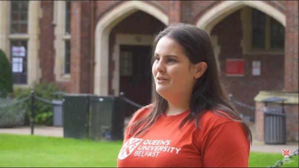 Student in the quad