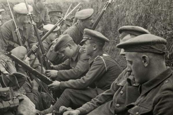 Soldiers in the trenches