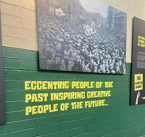 writing on the wall at Banana Block