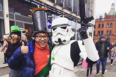 Shing and a storm trooper