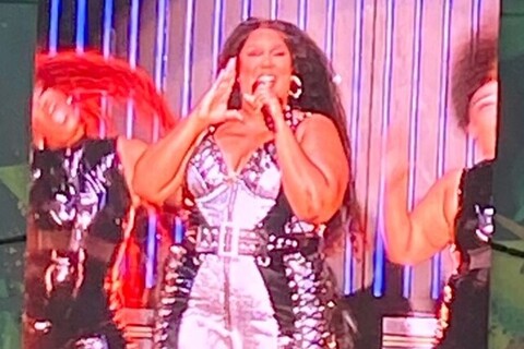 Lizzo performing at Belsonic