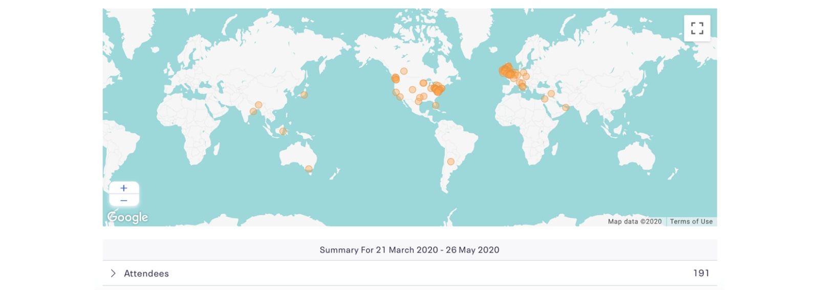 Narratives of Violence - map of attendees