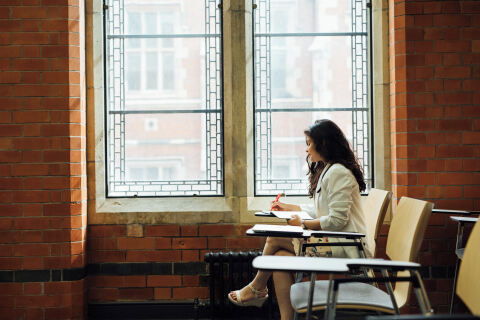 Student sitting in a teaching room