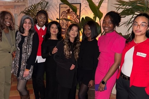 Group of members from the African and Caribbean Society at an event