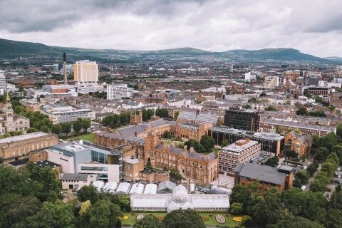 Aerial view of Lanyon site from Botanic Gardens