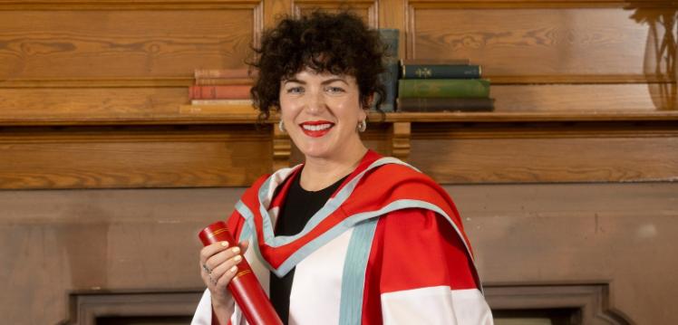 Dr Annie Mac picks up her doctorate at Queen’s