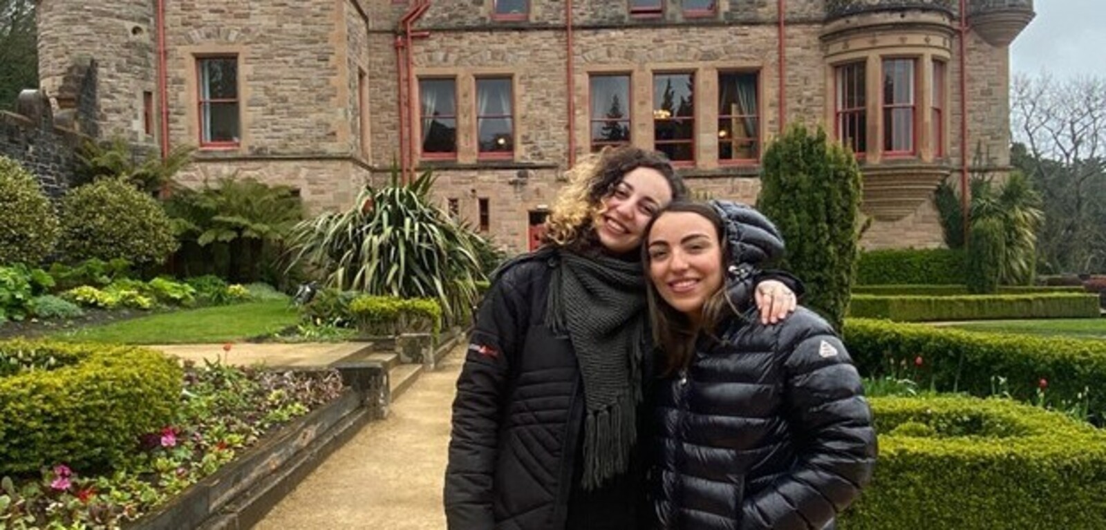Two students at Belfast Castle