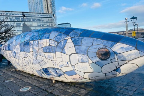 Big Fish statue in Belfast