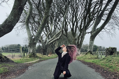 Student Brittany at the Dark Hedges