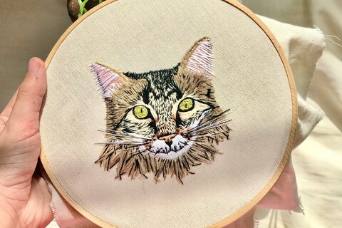 Cat embroidery