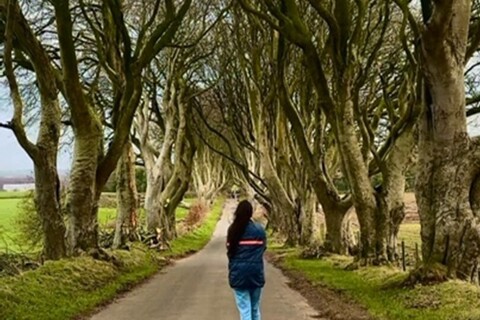 Student at the Dark Hedges