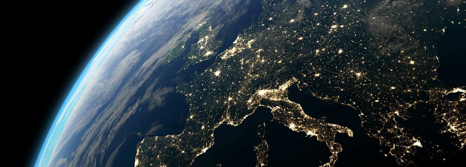 Earth at night as seen from space