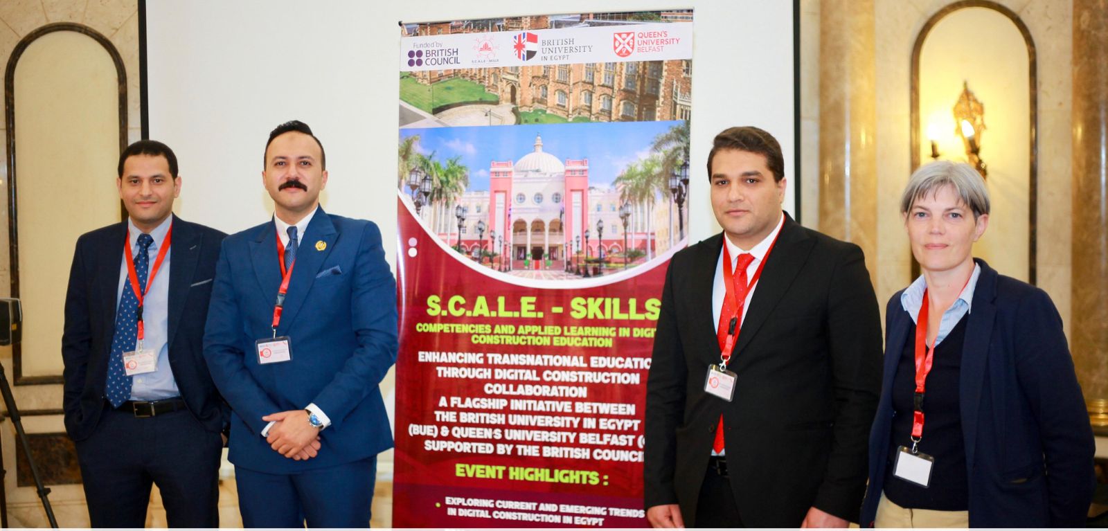 Dr Faris Elghaish and Dr Tara Brooks - recently travelled to Cairo to collaborate with academic colleagues in the Construction and Civil Engineering Department at the British University in Egypt (BUE).