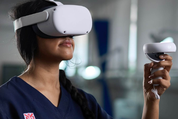 Student with VR Headset