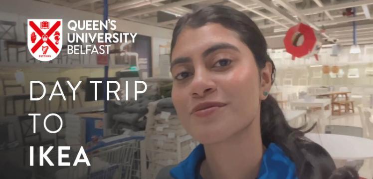 Student Sreyashi in IKEA on accommodation trip