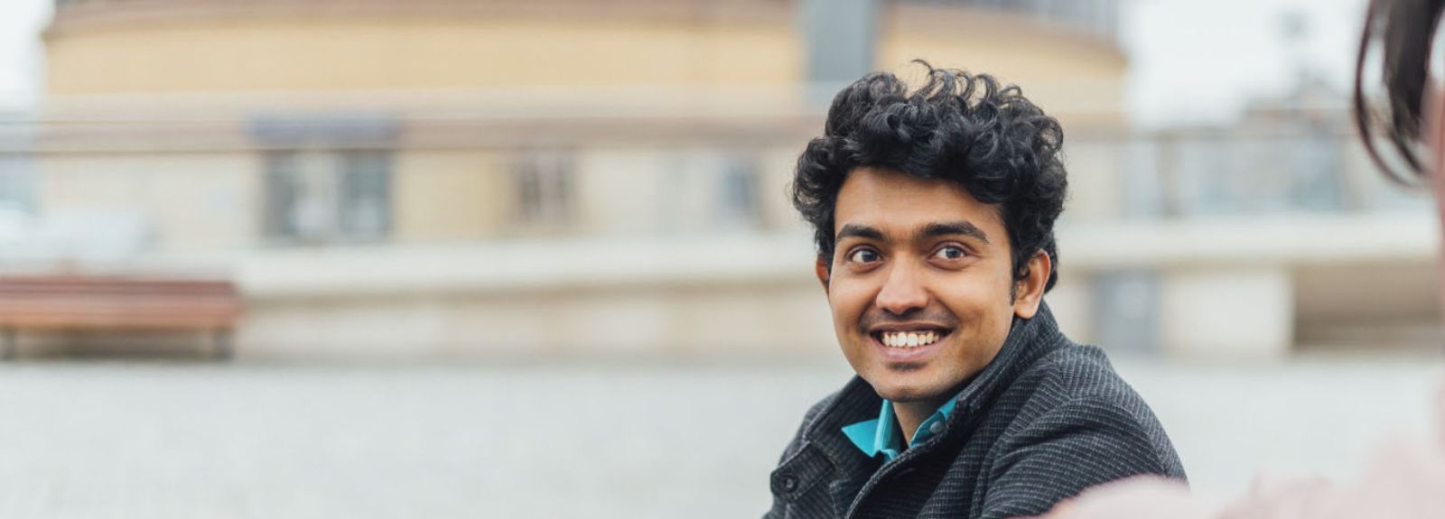 Indian student smiling