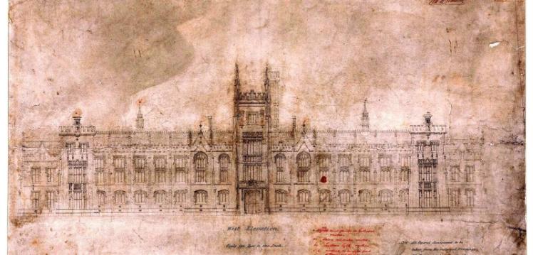 Old drawing of Lanyon Building