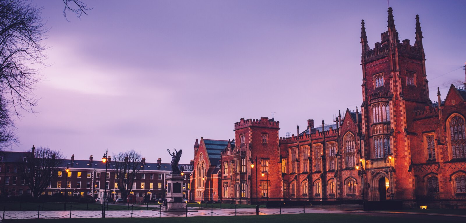 Lanyon building against purple sky
