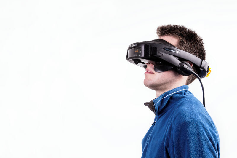 Man wearing VR headset