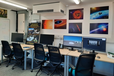 Research desks within the Marsh Observatory