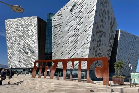 Exterior of Titanic Museum in Belfast